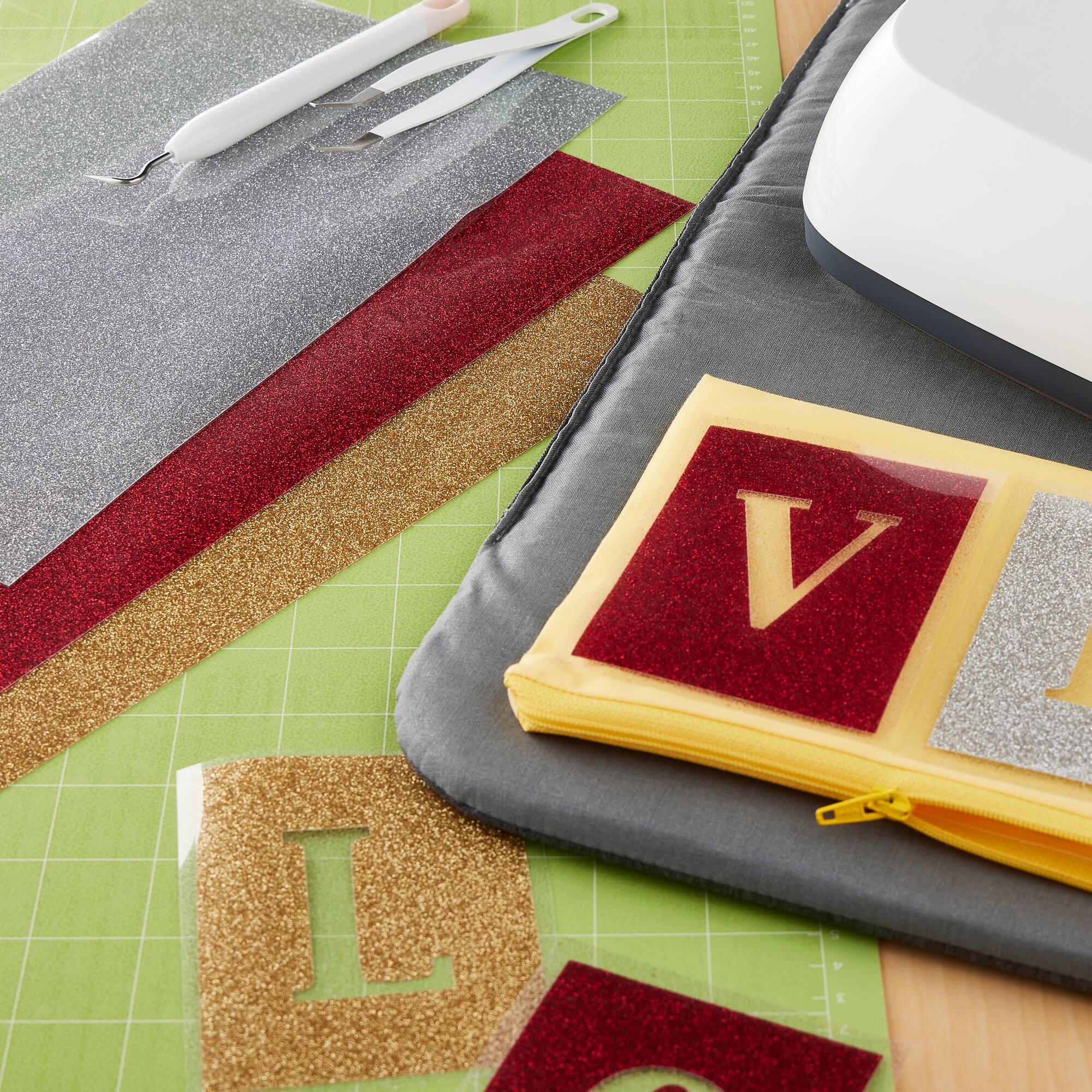 6 Packs: 3 ct. (18 total) Cricut® Glitter Iron On™ Sangria Sampler